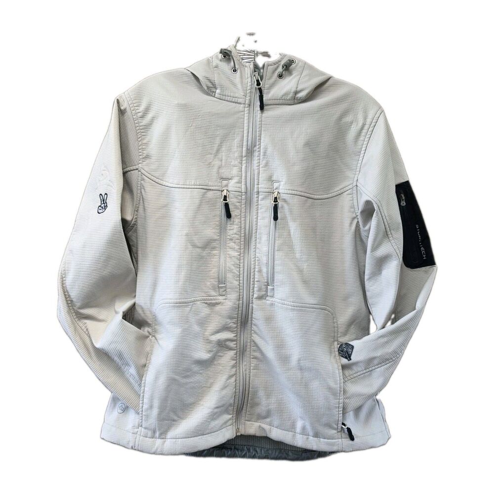 Dutch Bros Coffee Stormtech Performance Softshell Jacket Size M Ivory Waterproof